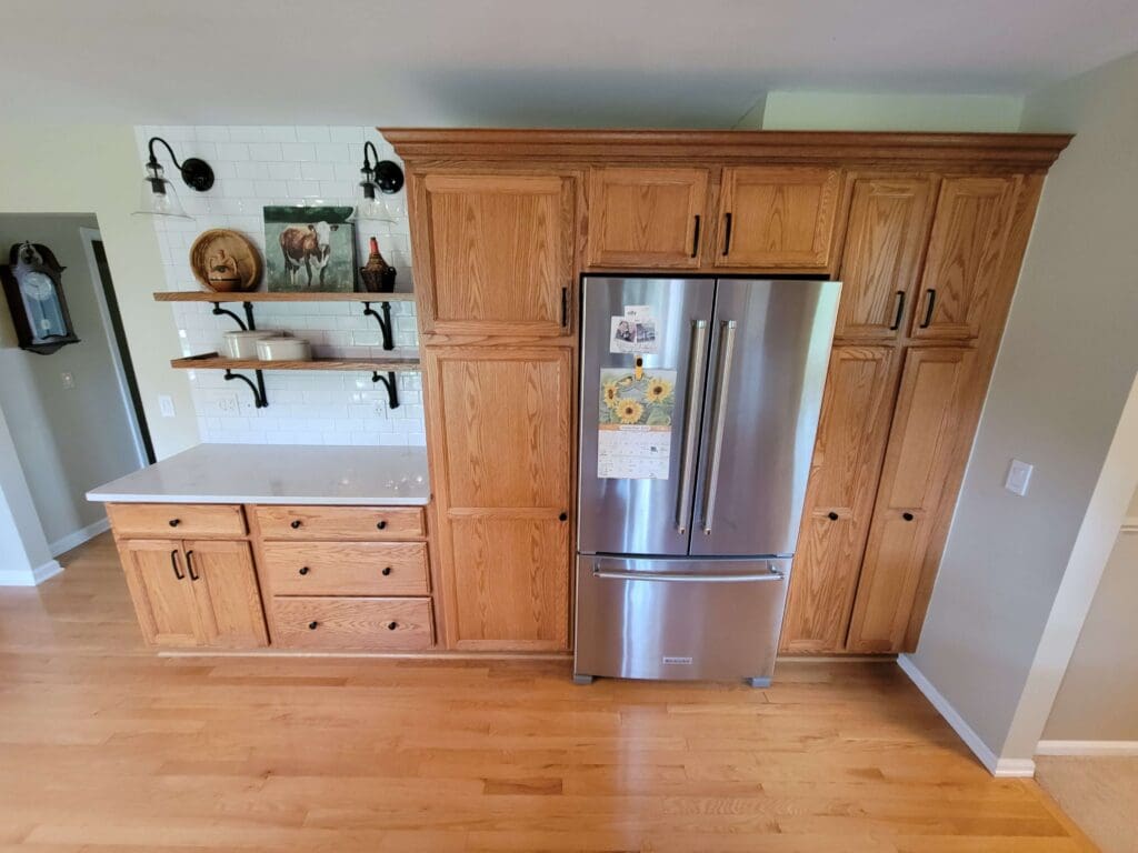 cabinet refinishing before