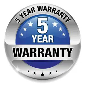 5 year warranty